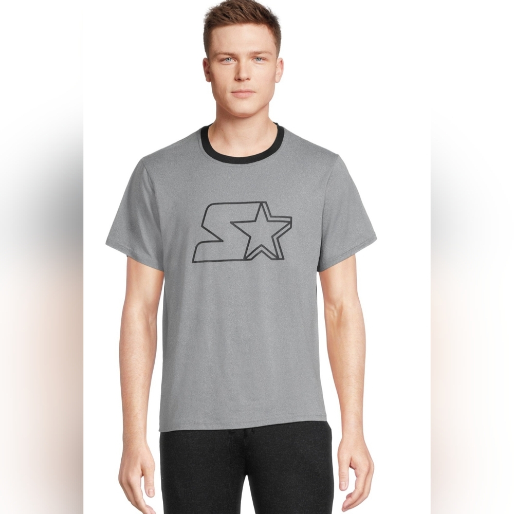 New, Men's, Starter T-Shirt, Grey/Blk trim, sizes: 2xl, xl, lg